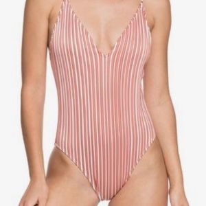 ROXY Sandy Treasure One Piece Stripped Swimsuit.  NEW NW